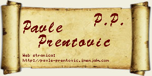 Pavle Prentović vizit kartica